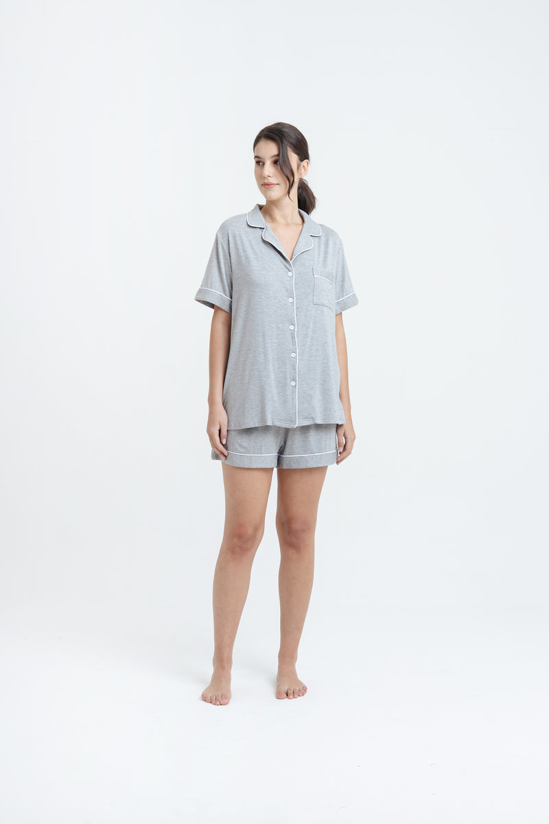 Heather Grey Bamboo Short Pyjamas