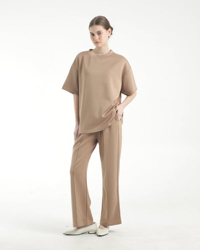 Tan Bamboo Lyocell Short Set
