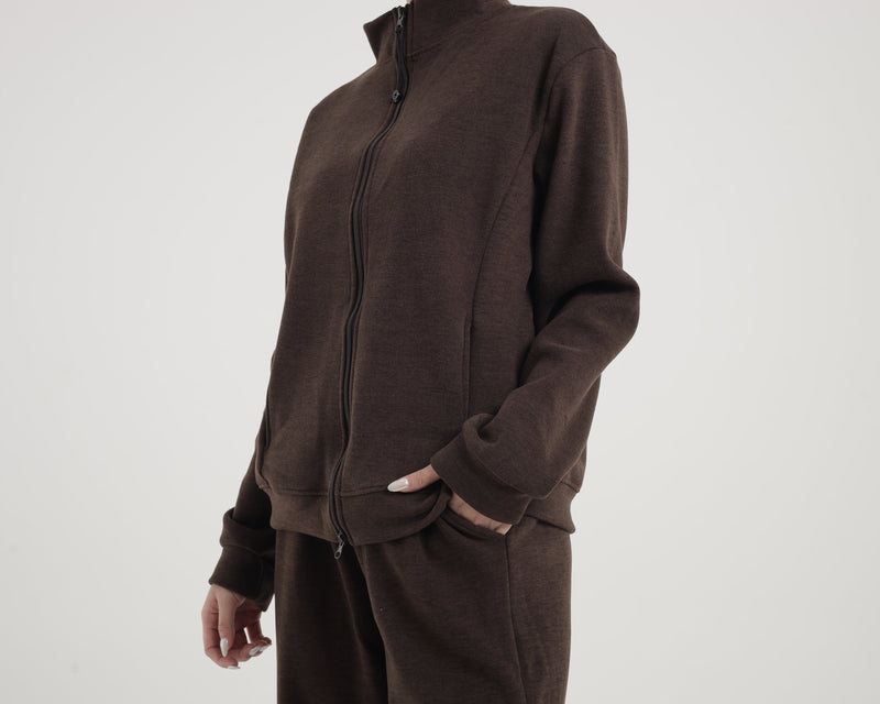 Brown Soft Fleece Winter Set