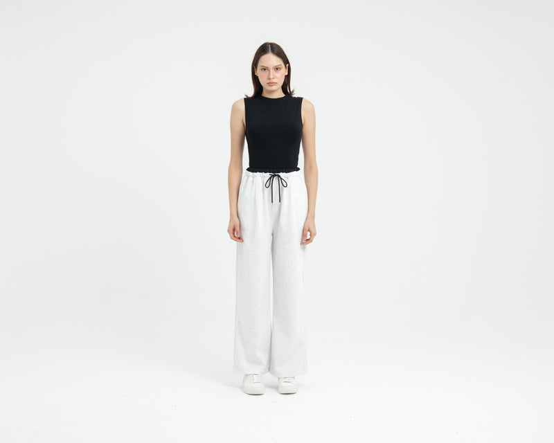 White Two Tone Pants