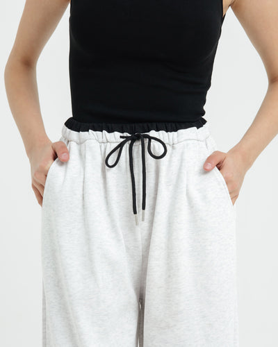 White Two Tone Pants