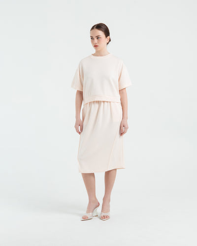 Peach Bamboo Lyocell Skirt Set