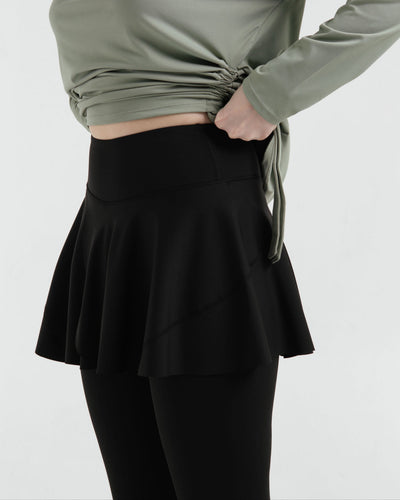 Black Active Skirt Leggings