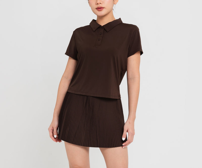 Brown Lite Polo Top