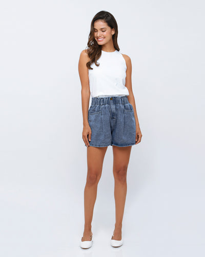 Washed Blue Everyday Denim Shorts