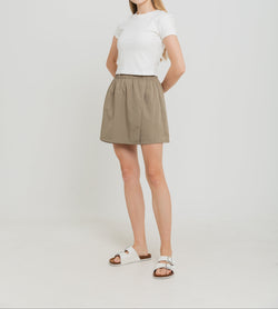 Taupe Penny Wrap Skorts