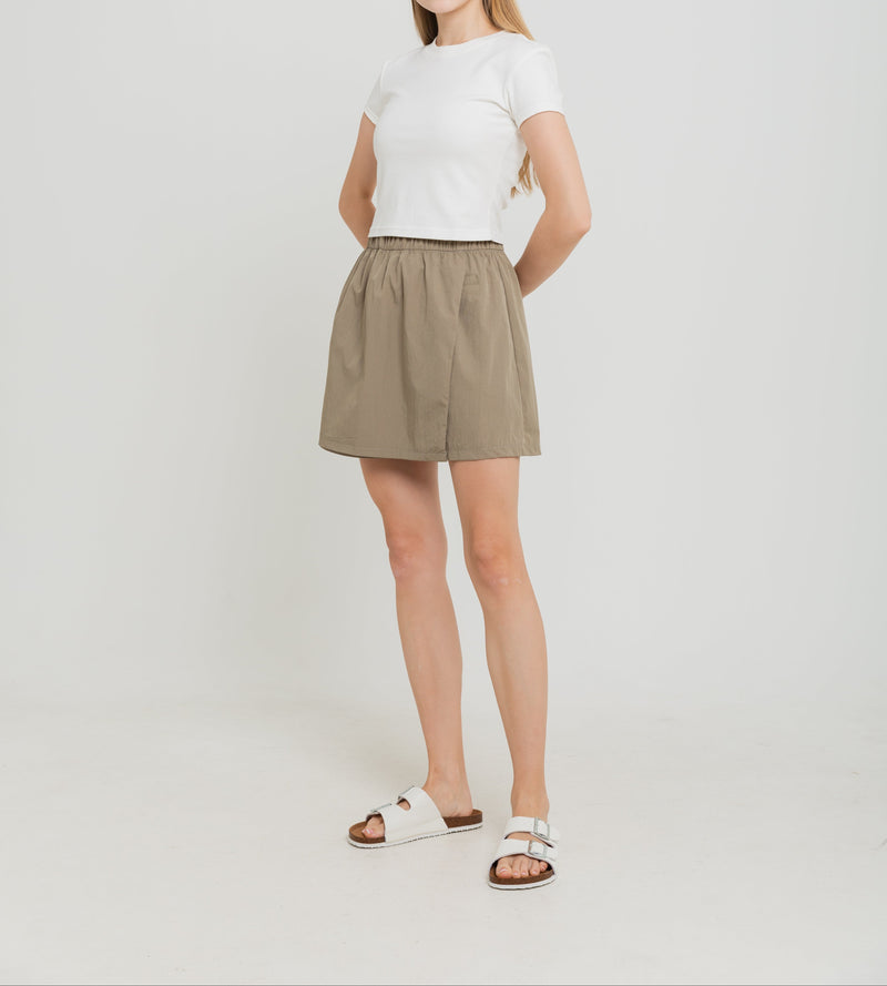 Taupe Penny Wrap Skorts