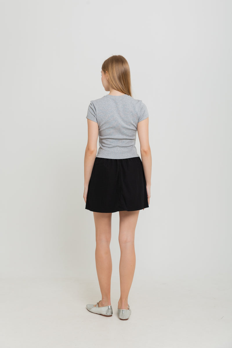 Black Penny Wrap Skorts