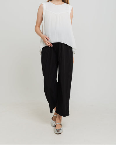 Black Adjustable Maternity Pants