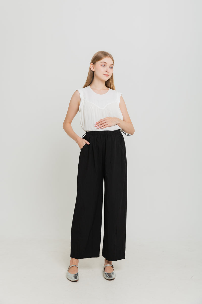 Black Adjustable Maternity Pants