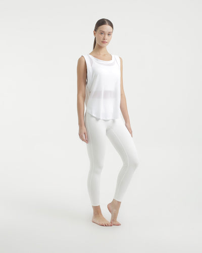 White Airy Mesh Top