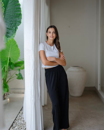 Black Ultrasoft Bamboo Loose Pants