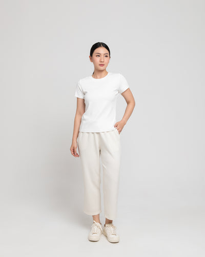 Cream Ultrasoft Bamboo Relaxed Pants