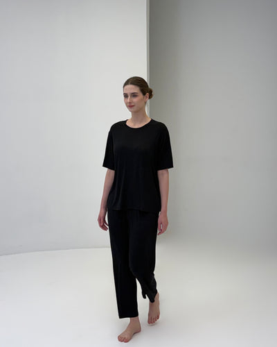 Black Airy Bamboo Easy Breezy Set