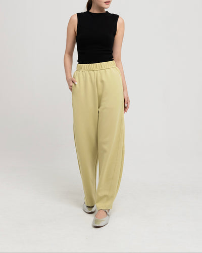 Yellow Bamboo Lyocell Everyday Barrel Pants