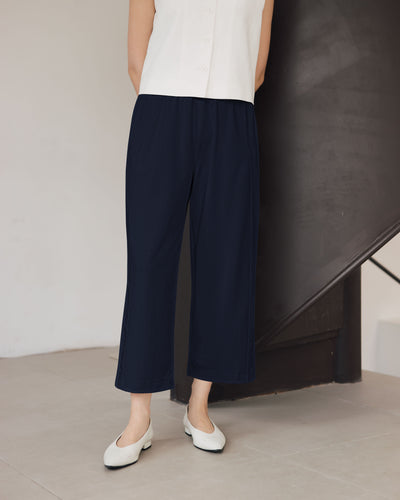 Navy Essential Bamboo Cullotes