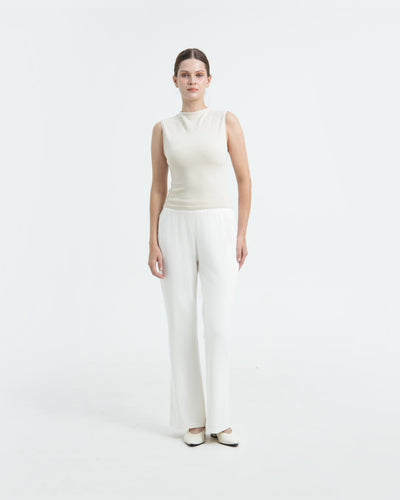 White Ultrasoft Bamboo 2.0 Flare Pants