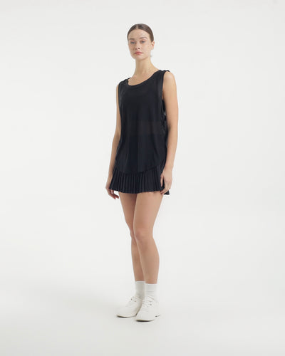 Black Airy Mesh Top