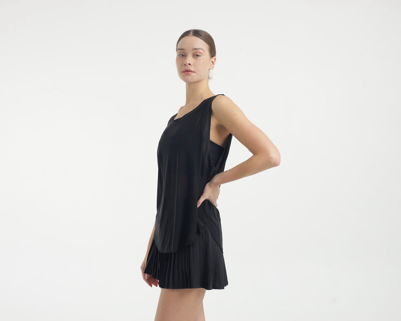 Black Airy Mesh Top