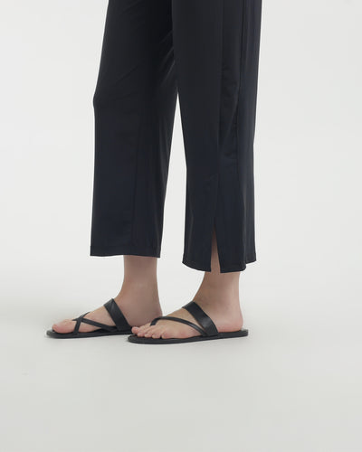 SAMPLE Sale Black Ice Cotton Slit Pants