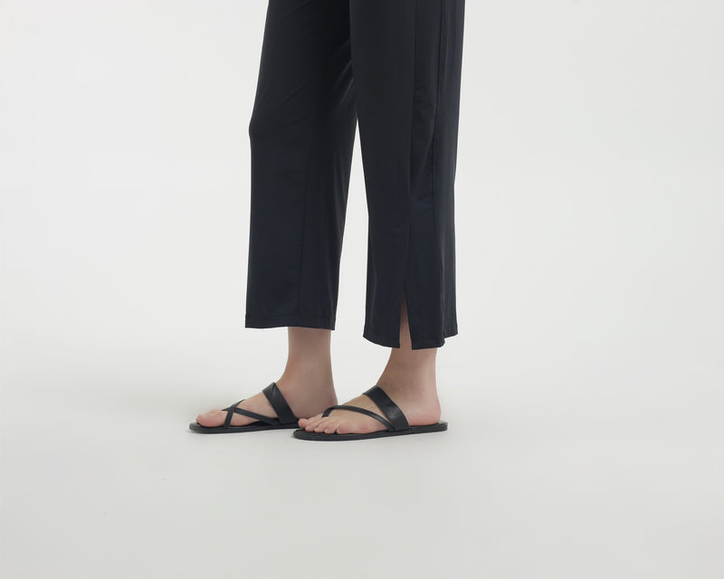 SAMPLE Sale Black Ice Cotton Slit Pants
