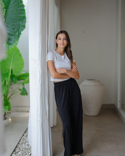 Black Ultrasoft Bamboo Loose Pants