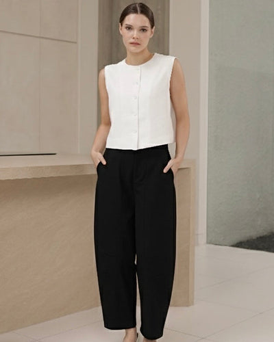 Black Everyday Barrel Pants