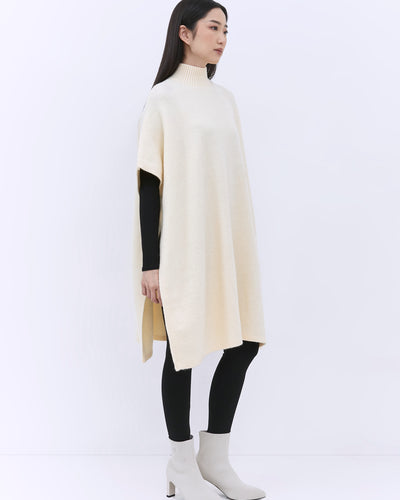 Cream Knit Winter Cape