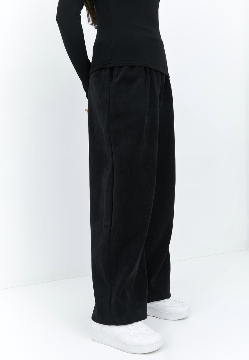 Black Corduroy Winter Pants