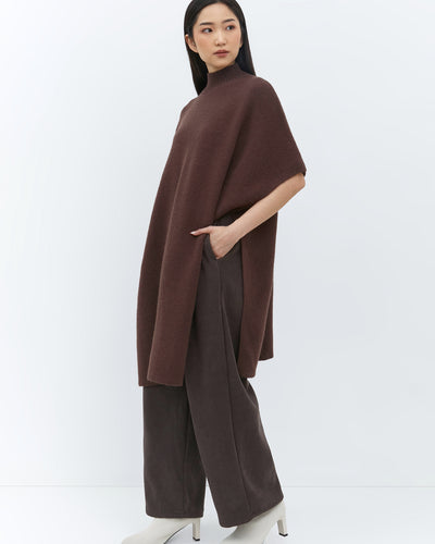 Brown Knit Winter Cape