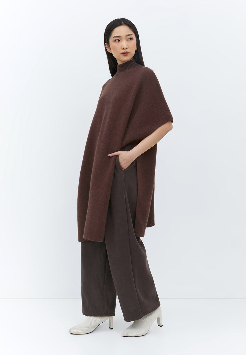 Brown Knit Winter Cape