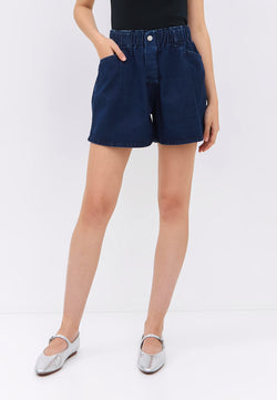 Extra Dark Blue Denim Shorts