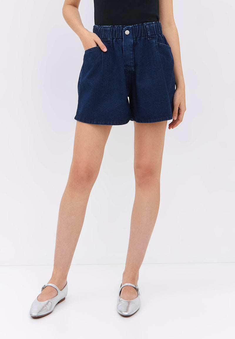 Extra Dark Blue Denim Shorts