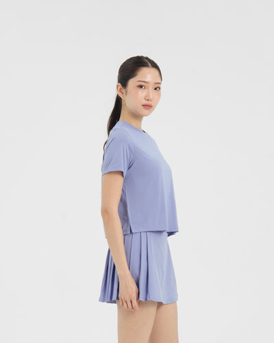 Periwinkle Breeze Bamboo Short Sleeve Top