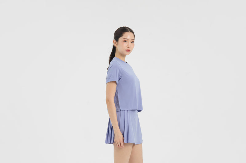 Periwinkle Breeze Bamboo Short Sleeve Top