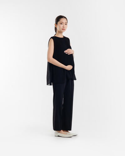Black Bamboo Maternity Relaxed Pants
