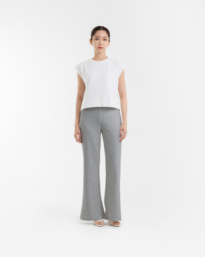 Heather Grey Ultrasoft Bamboo Essential Flare Pants
