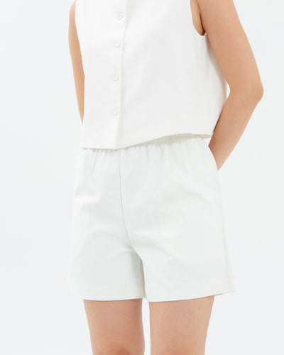 White Daily Bamboo Shorts