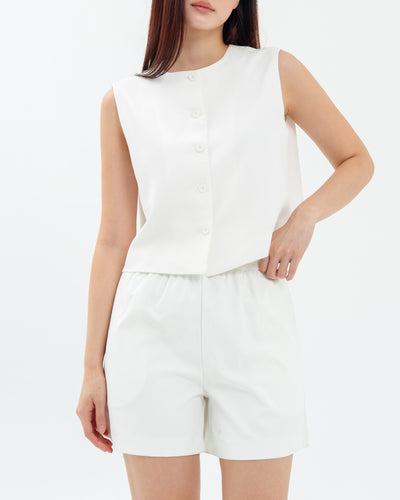 White Daily Bamboo Shorts