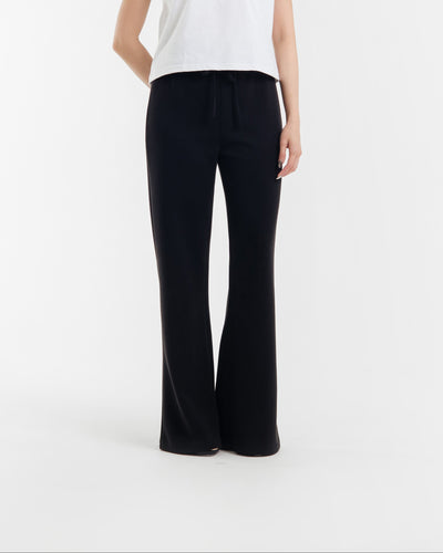 Black Ultrasoft Bamboo Essential Flare Pants