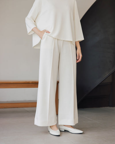 Cream Bamboo Lyocell Long Cullotes