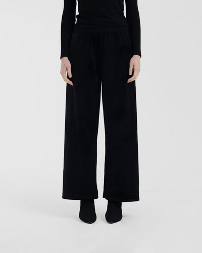 Black Ultrasoft Winter Loose Pants