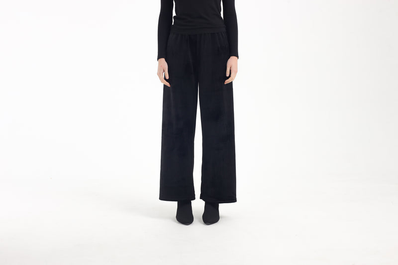 Black Ultrasoft Winter Loose Pants