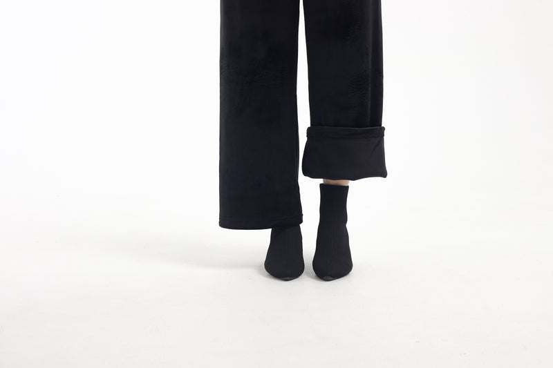 Black Ultrasoft Winter Loose Pants