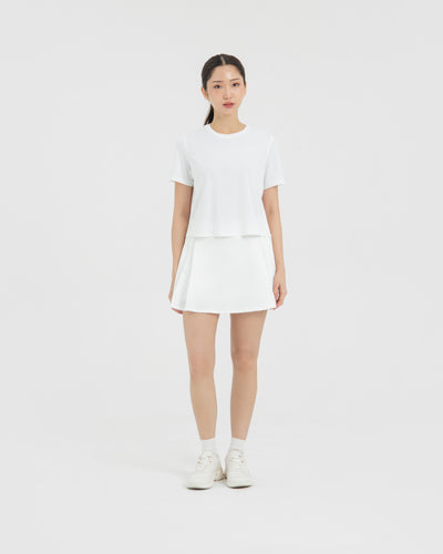 White Breeze Bamboo Short Sleeve Top