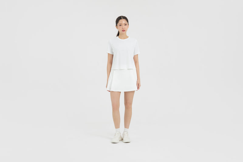 White Breeze Bamboo Short Sleeve Top