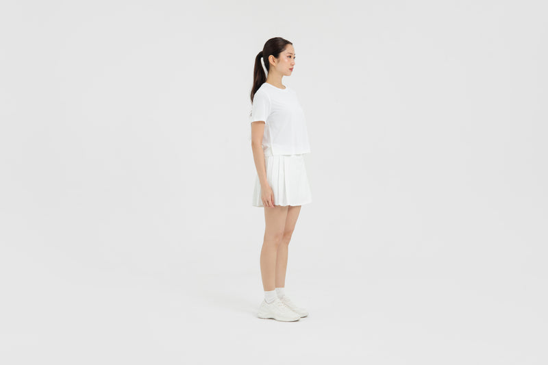 White Breeze Bamboo Short Sleeve Top