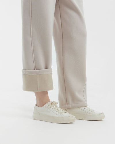 Beige Soft Fleece Winter Pants