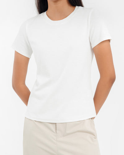 White Bamboo Cotton T-Shirt