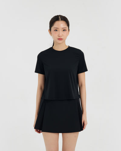 Black Breeze Bamboo Short Sleeve Top